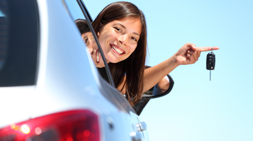 woman with car keys