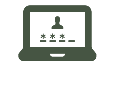 computer with login prompt